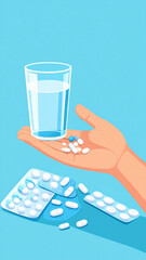 hand holding a glass of water