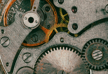 view of gears from old mechanism