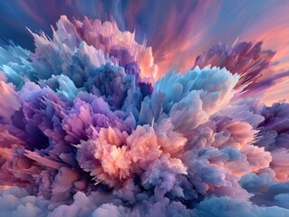 Abstract explosion of pastel colors