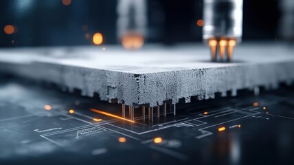 Blueprint for building foundation showcasing precise measurements and details.