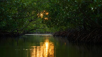 Twilight Currents Through the Mangrove Maze