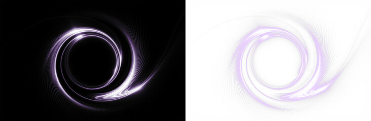 Transparent, spiral, swirl, pink, fantasy PNG with mystical curve and aethereal blur. Magical swirl PNG Overlay for retro, funky, or abstract party-themed graphic design.