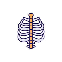 Skeleton icon design with white background stock illustration