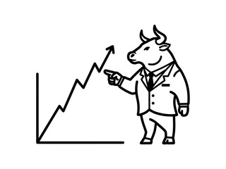 Bull Market Illustration: Upward Trend