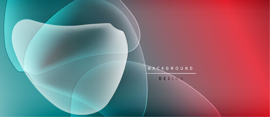Abstract fluid shapes, vibrant colors blend. Gradient background creates dynamic visual effect. Modern design elements present smooth transitions.