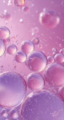 Close-up of translucent, pink bubbles