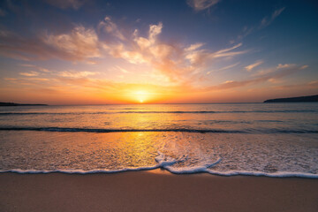 Beautiful sunrise over the sea