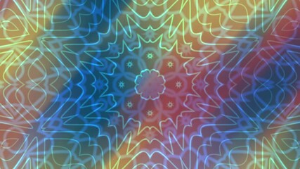 Regal Purple Navy Mesmerizing geometric kaleidoscope animation features vibrant colors and intricate patterns rotating. - Powered by Adobe