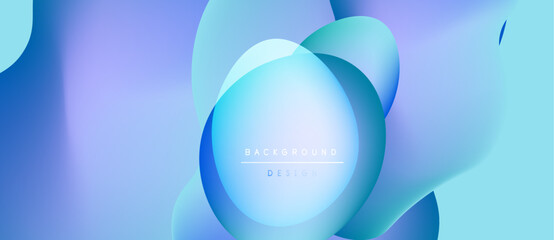 Abstract fluid shapes, blue hues, gradient background. Modern design element for digital projects, clean aesthetic.