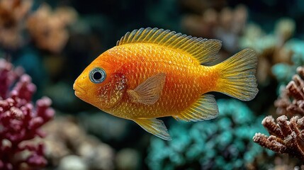 Obraz premium Orange fish in aquarium