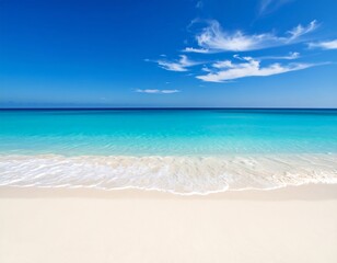 Obraz premium Pristine beach, vibrant sky