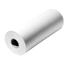 Fototapeta premium Roll of white paper for printing purpose on transparent background
