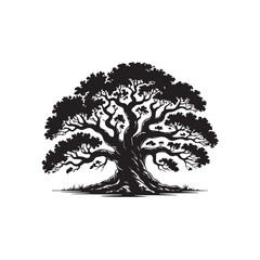 Collection of Black Tree Silhouettes for Nature and Landscape Design