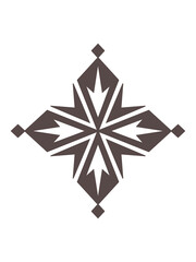 Logo with snowflake shape
