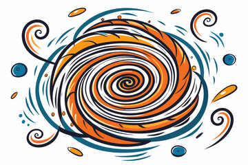 Fototapeta premium Dynamic swirling vortex design evokes powerful energy and movement, perfect for branding, creative projects, and adding a vibrant touch to any visual concept