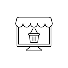 Icon a online store, isolated against a clean background.