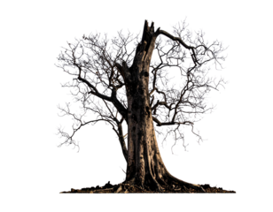 Chopped Tree Isolated on White