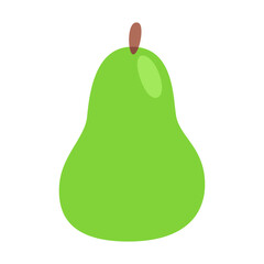 A fresh, vibrant pear stands in minimalist detail against a simple background. This image represents the simplicity and natural beauty of nature's gifts.