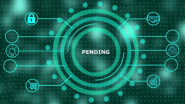 Futuristic Pending Process Visualization Digital Interface Concept Abstract Illustration of Data