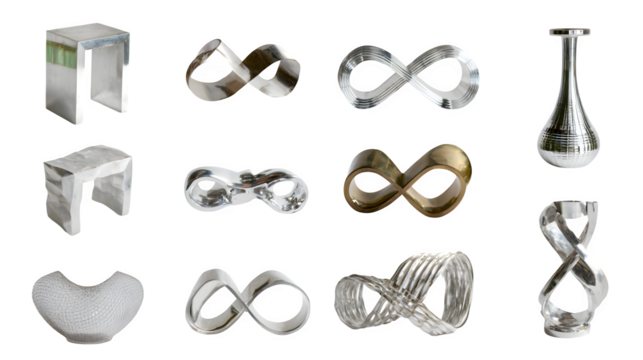 silver bracelet on white