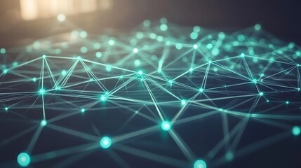 Abstract Network Connection Dots Lines Web Technology Background