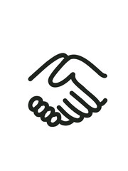 doodle illustration of handshake as a sign of agreement