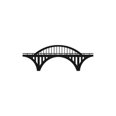 Minimalist bridge illustration showcases strong arches and structural elegance against a blank backdrop