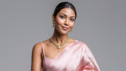 Indian woman in saree and jewelry