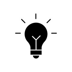Flat Light Bulb Icon Vector for Creative Idea and Innovation Design