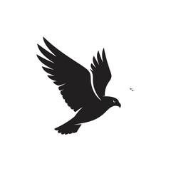 Silhouette of a Bird in Flight: A Symbolic Representation of Freedom and Grace