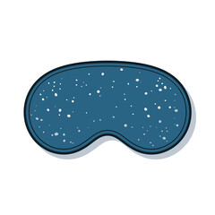 Blue sleep mask with white speckles for restful sleep