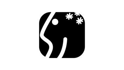 Memories symbol, black isolated silhouette