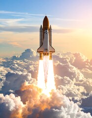 Rocket launching into space