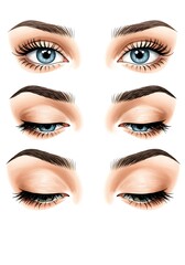 Captivating Eyes: Digital Art, Blue Iris Details
