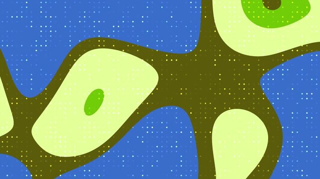 Abstracts Liquid Blink Dot Abstract animation of colorful shapes overlapping with dynamic dots creating vibrant background pattern