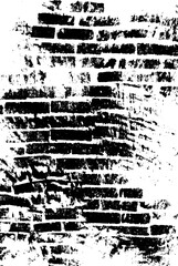 Black and white weathered brick grunge texture for background or design