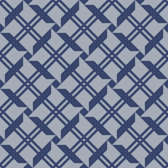 Japanese Diamond Net Mill Vector Seamless Pattern