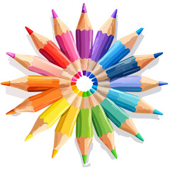 Modern vector icons with harmonious color pencils. Perfect for UI, branding, infographic elements, and modern digital design.
