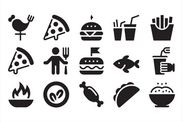 Fast Food and Drink Illustrations for Designs