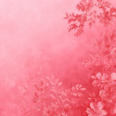 Delicate Floral Design With Pink Gradient Background