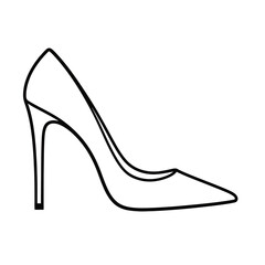 Classic High Heel Shoe Vector Icon - Women's Footwear and Style