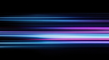 Vibrant photo of abstract neon light streaks on a dark background.