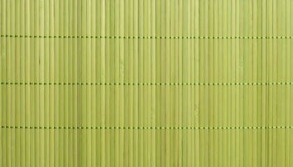 Close-up of a woven bamboo mat in a pale green hue featuring a simplistic design