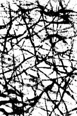 Obraz premium Chaotic neuron web pattern in black and white for abstract designs