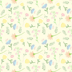 seamless pattern with flowers, fabric pattern, gift wrapping paper, notebook cover, phone case pattern 