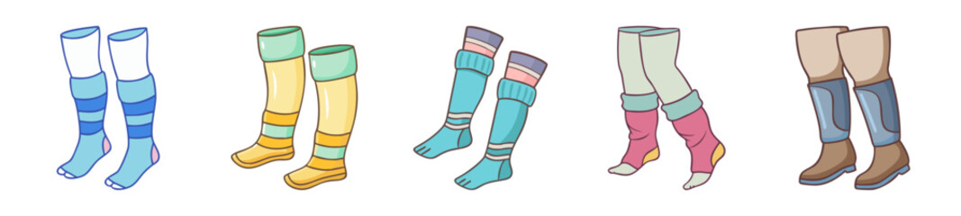 Knee High Socks & Stockings Vector Pack

