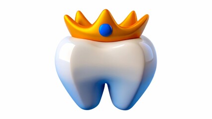 Crown-shaped dental tooth symbolizing oral health and dental care