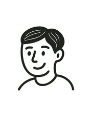  doodle illustration of a cute smiling man
