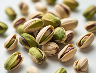 Close-up of freshly shelled pistachios