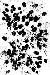 Monochrome chaotic slime mold pattern for creative design backgrounds